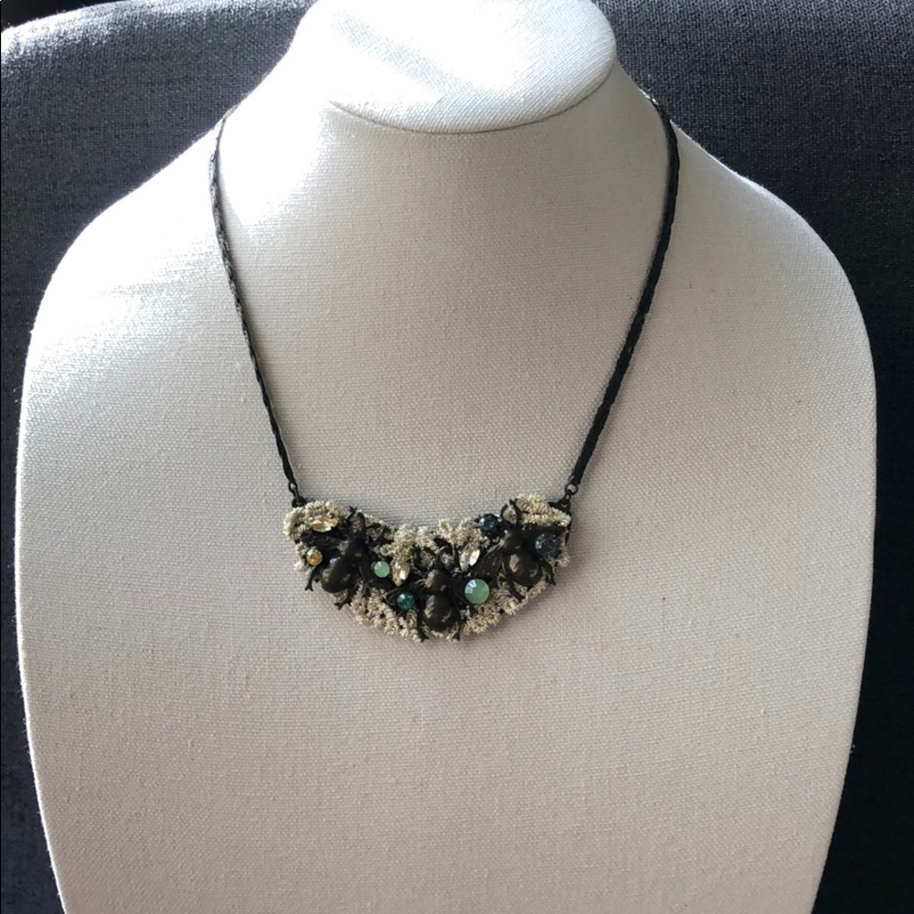 Anthroplogie Insect Statement Necklace
